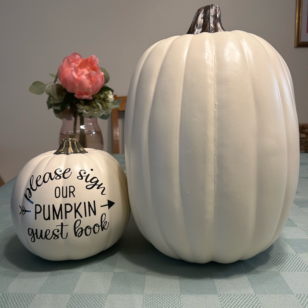 Guest Book Sign & Pumpkin